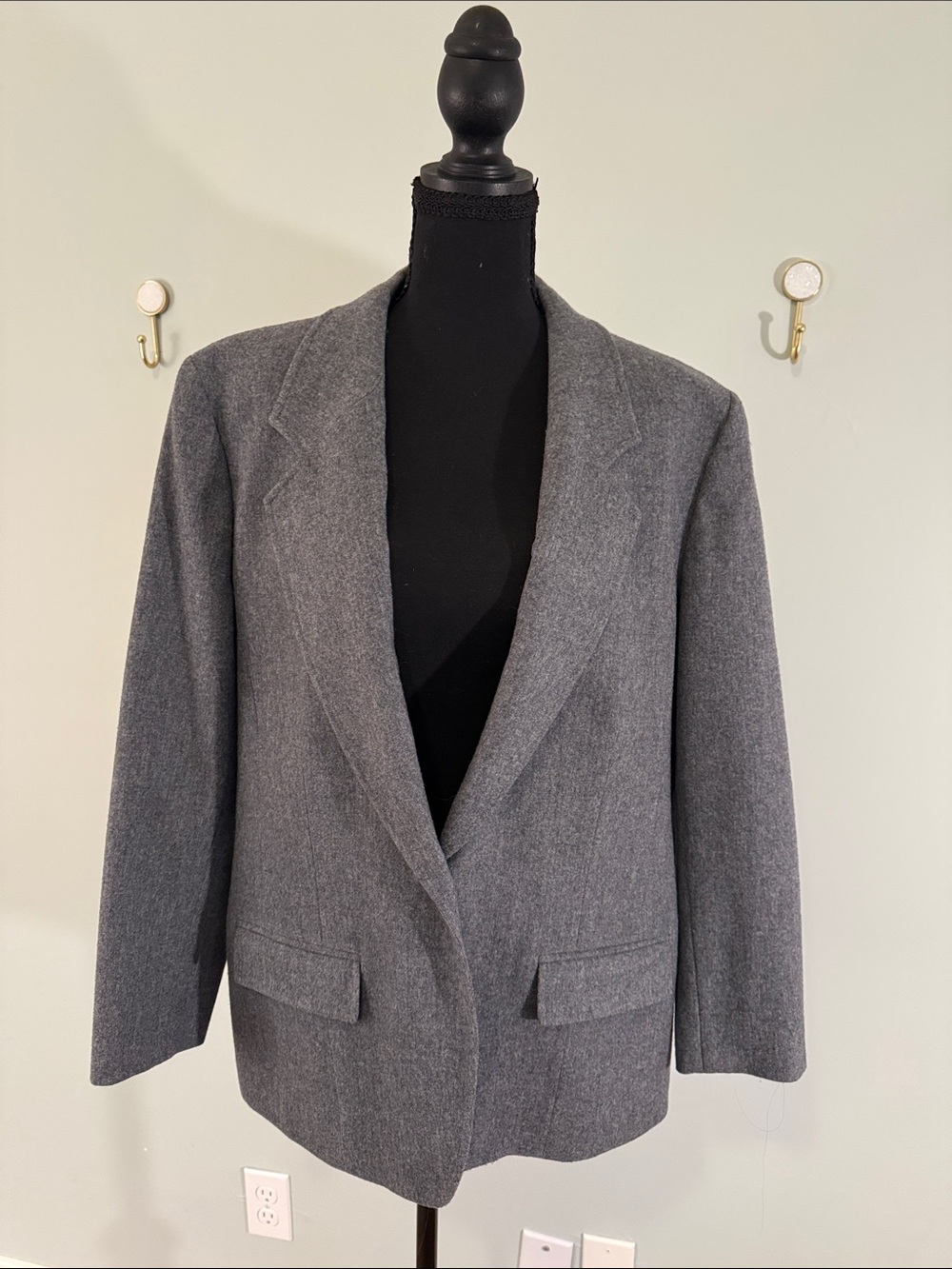 Pendleton Grey Tailored Wool Blazer